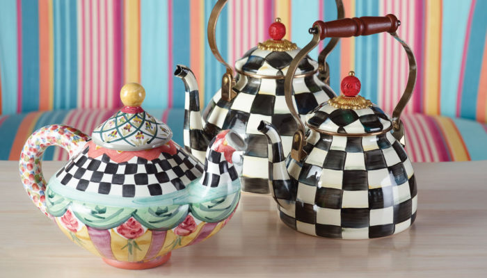 MacKenzie-Childs tea kettles